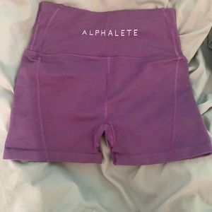 purple alphalete shorts